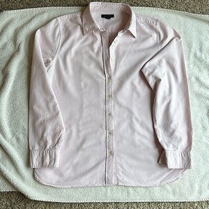 Lands Ends classic pinstripe blouse size M